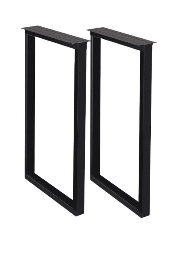 Ventuos Metal Table Legs 28 Inch - Heavy Duty Square Tube Desk Legs for Coffee Table, Dining Table - Square-Shape, Pack of 2, Black. - Image 1